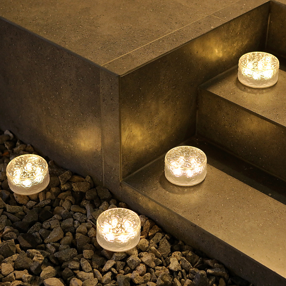 Cross border new solar floor tile light outdoor courtyard waterproof LED villa garden lawn light stair decoration light