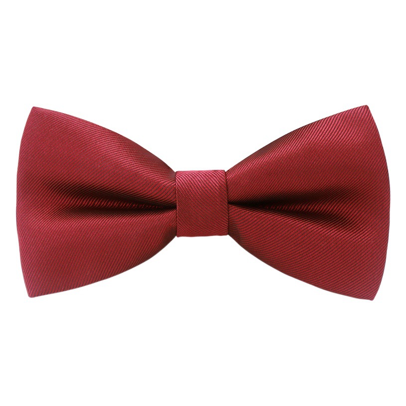 Men's Bow Tie Men's Best Man and Groom Wine Red Black Bow Tie Dress Wedding British Korean Style Bow