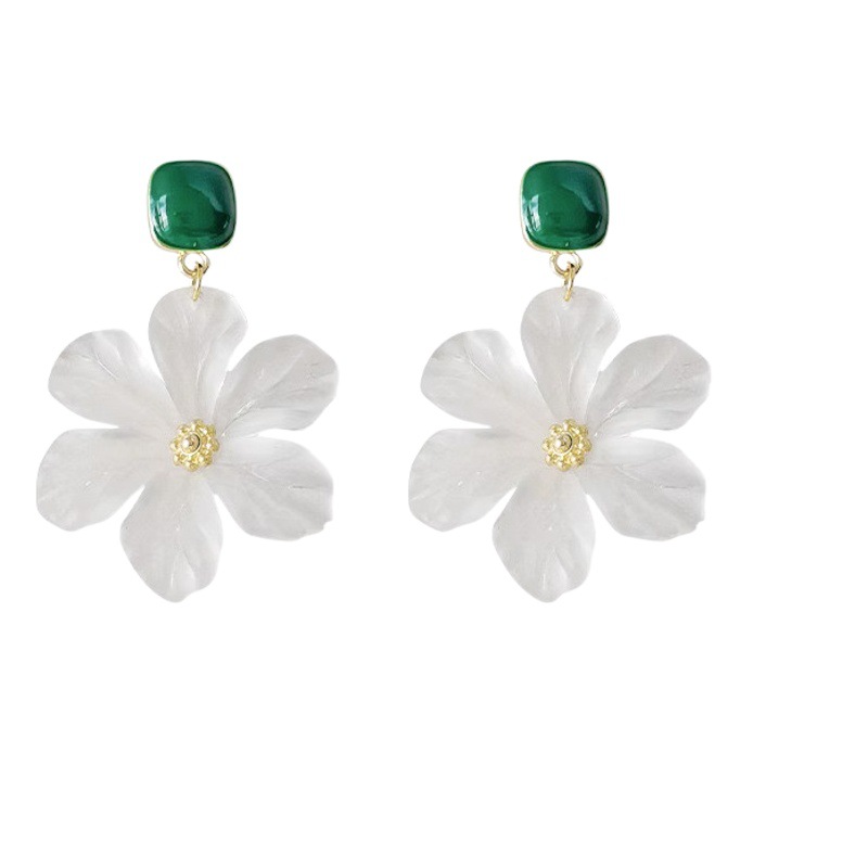 S925 Silver Needle Yang Caiyu's Same Flower Earrings Niche Design High-End Earrings 2024 New Earrings for Women