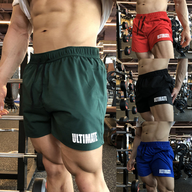 New Summer Sports Comfortable Shorts Running Training Fitness Loose Shorts Breathable Solid Color Three-Quarter Fitness Pants
