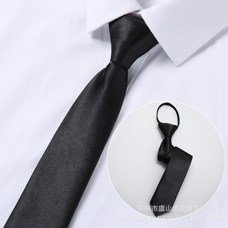 Picture of Men's Easy-To-Pull Casual Zipper Tie New Korean Style Professional Formal Wear Convenient Lazy Tie Ready for Sale