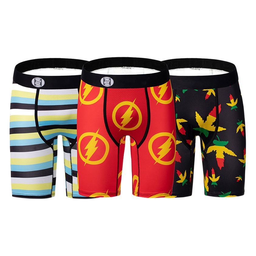 Sports Underwear Men's Underwear Breathable Fitness Pants Four Corner Trend Sexy Personality Underpants 5 Points Sports Underwear