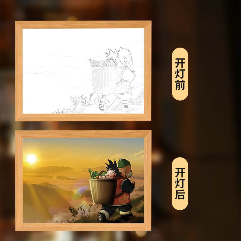 Picture of Carefully Selected Dragon Ball Carrot Goku Lighting Painting Vegeta Super Saiyan Creative Atmosphere Light Ornaments