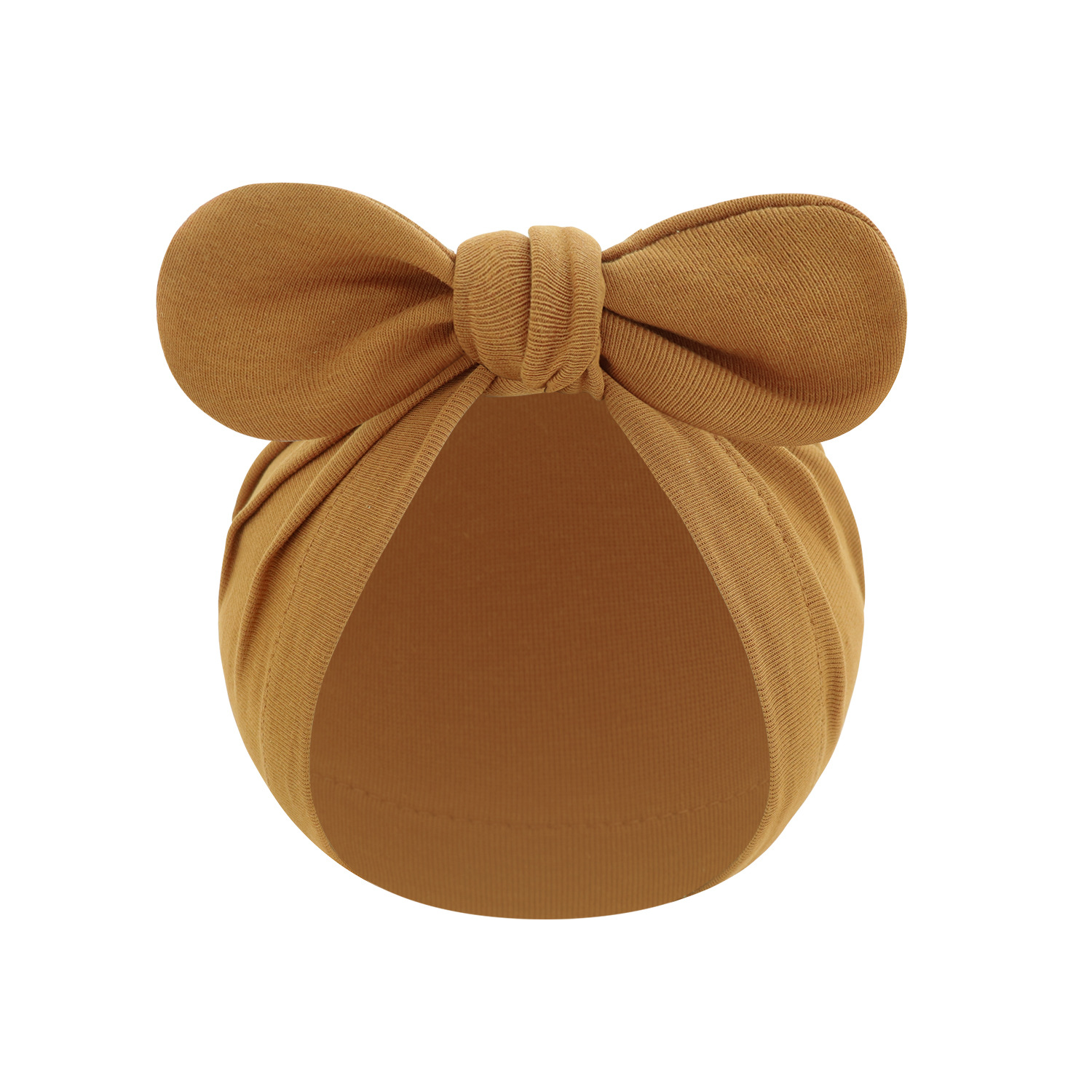 Picture of New children's solid color turtle cap baby Indian cap baby ball knotted cap ins Europe and America wholesale rabbit ear cap