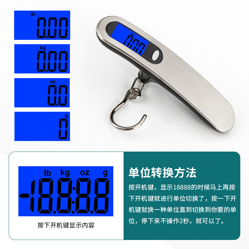 Picture of Small portable electronic scale wholesale luggage scale small scale 50kg household portable electronic luggage scale hook scale