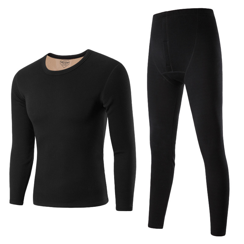 Picture of Thermal Underwear for Men and Women Thickened fleece-lined Double-Layer Integrated Cold-Resistant Autumn Clothes Autumn Trousers Cotton Sweater Winter suit