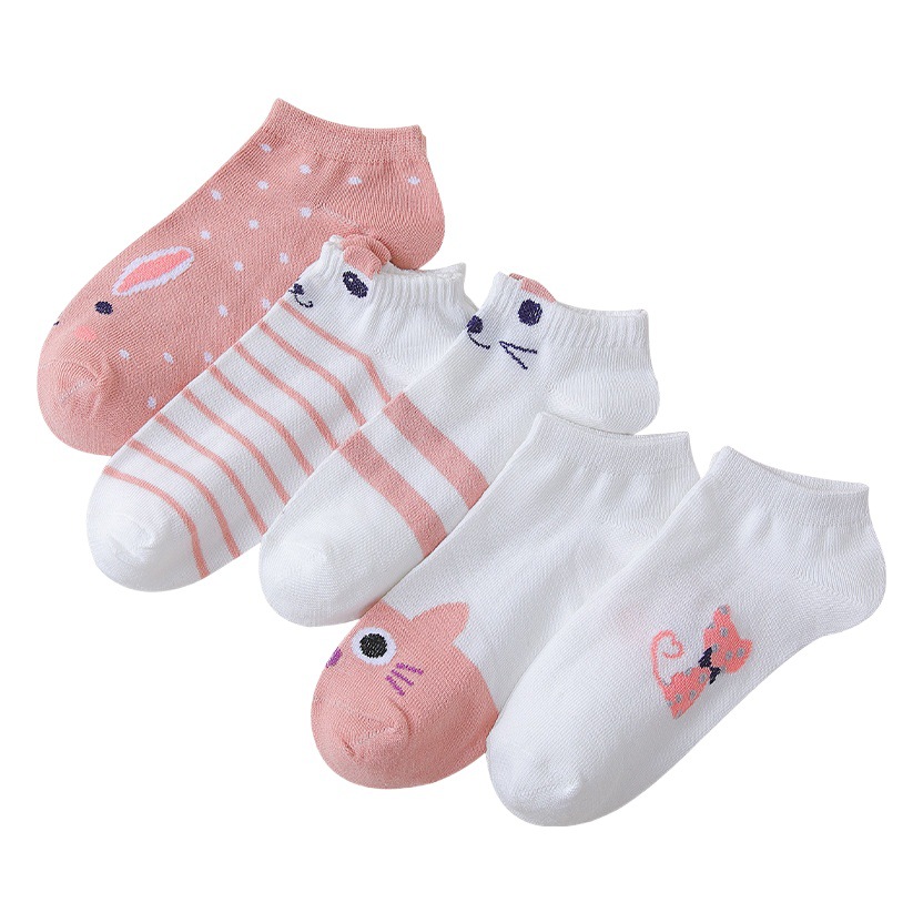 Socks Women's Cute Women's Boat Socks Polyester Cotton Cartoon Women's Socks Gift Stall Women's Socks Invisible Socks Independent Packaging Socks