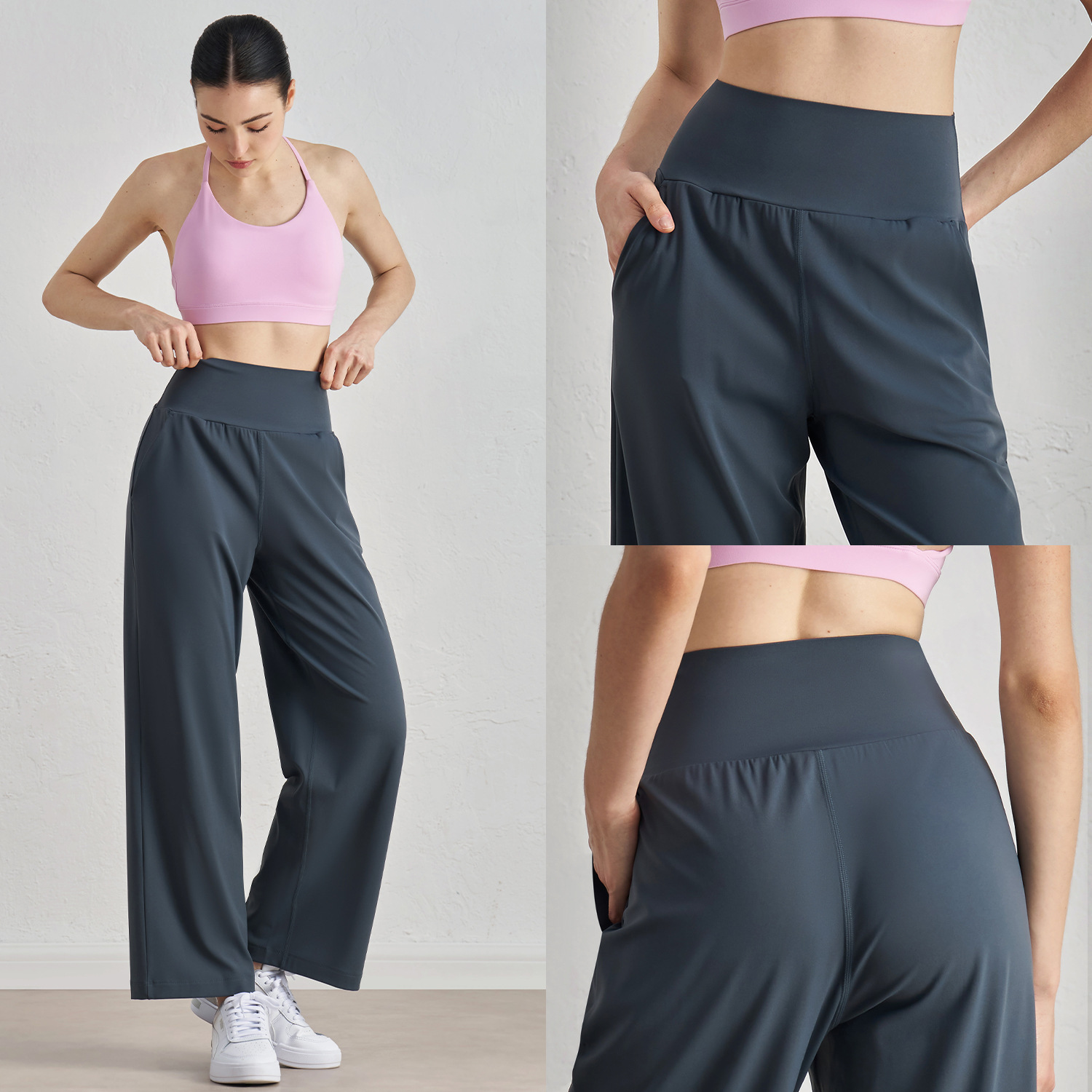 Carefully Selected New Yoga Micro-Flare Horse Hoof Pants, High-Waisted, Tummy-Controlling, Leg-Lengthening Straight Pants, Slimming Look Wide-Leg Pants for Outer Wear