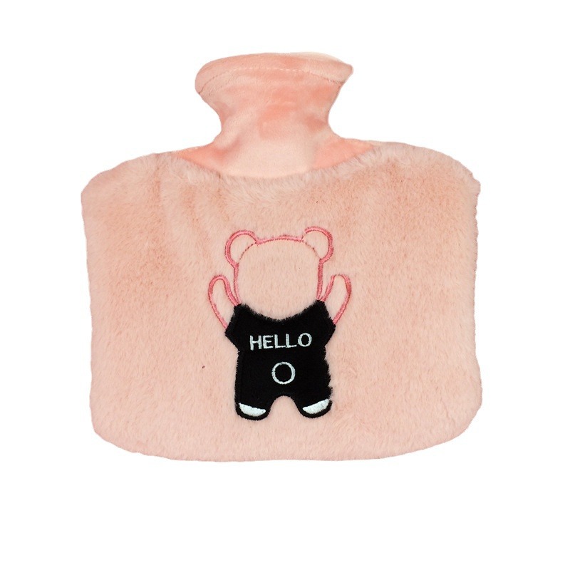 Picture of Pvc Plush Double-Hand Water-Filled Hot Water Bottle, Thickened and Washable Hot Water Bottle Cover, Belly Warmer, Hand Warmer, Cross-Border