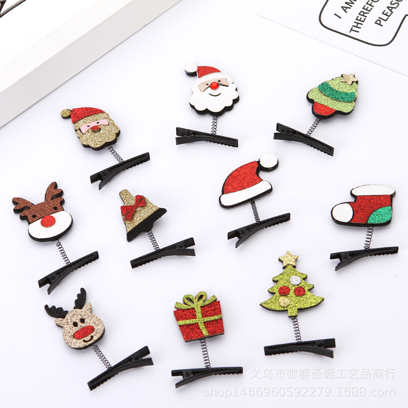 2025 New Japanese and Korean Internet Celebrity Christmas Hairpin Spring Small Clip Small Gift Hair Accessories Festive Headwear Spot Wholesale
