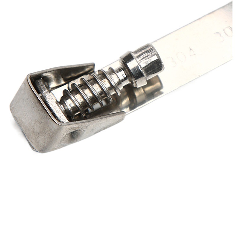 304 Stainless Steel Live Buckle Cable Tie Width 12.6 14 Speed Release Stepped Hose Hoop Marine Cable Gold Wrench Inverted Cable Tie