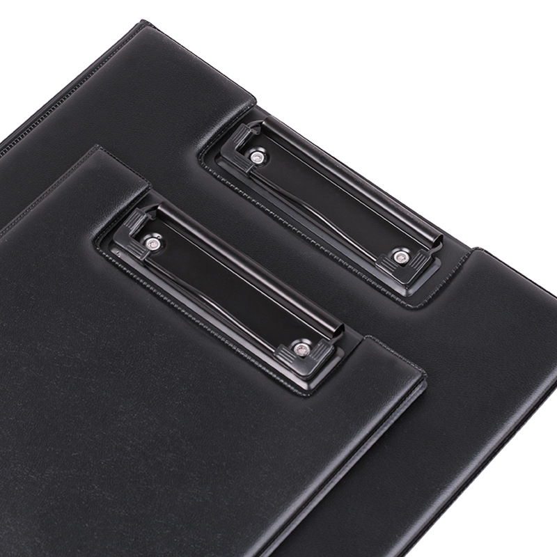 Picture of A4 writing board plywood PU leather board clip A5 Hotel order folding board clip file plywood wholesale supply