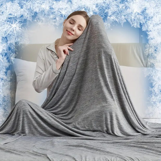 Picture of European and American Japanese Foreign Trade Cross-Border Amazon Cooling Blanket Summer Cooling Quilt Summer Blanket Office Cover Blanket Cooling Blanket Air Conditioning Blanket