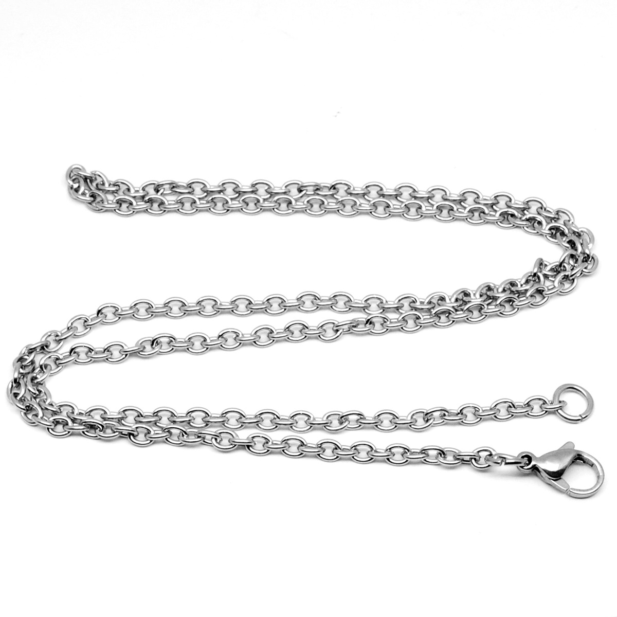 Picture of Cross-Border Jewelry Stainless Steel Men's Necklace Titanium Steel with Chain European and American O-Shaped Chain Cross Chain Accessories Women's Pendant Chain