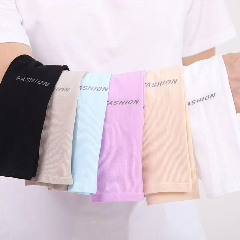 Picture of Ice Summer Sun Protection Sleeves for Women and Men, Hand Sleeves, Uv Ice Silk Arm Guards, Thin Gloves, Loose Sleeves for Driving and Cycling