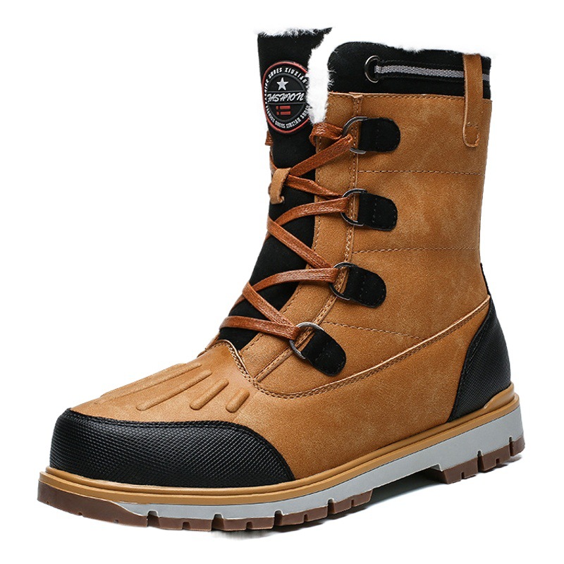 Winter 2023 new cross-border plus size foreign trade popular large cotton men's shoes high-top waterproof northeast high-top snow boots batch