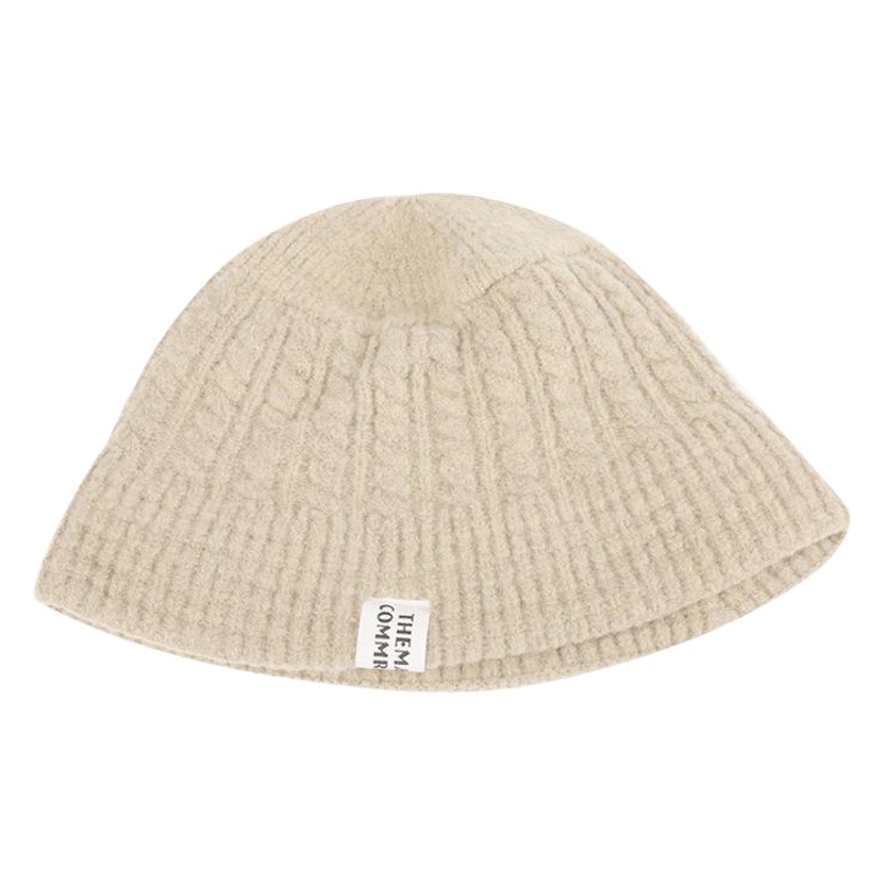 Hat Women's Winter Knitted Fisherman Hat South Korea Fashion All-match Wool Hat Korean Style Warm Ear Protecting Face Small Basin Hat