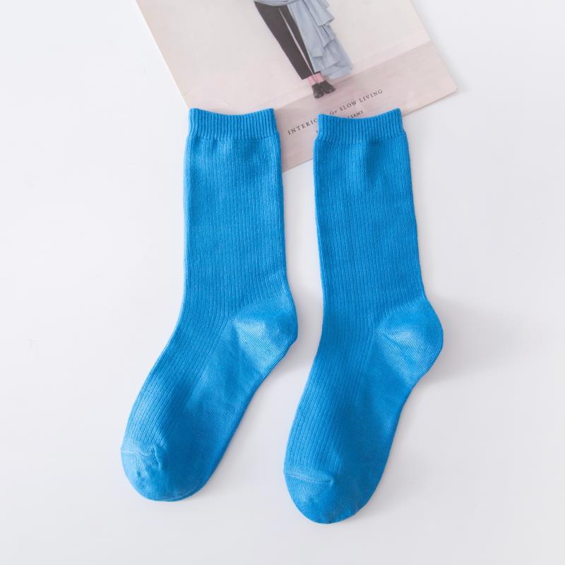 Picture of Spring and summer women's socks solid color dopamine color tube socks Zhuji pile socks ladies candy color socks cotton socks