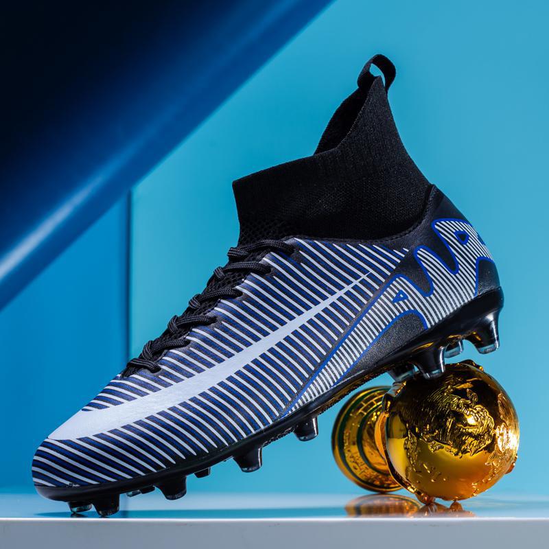 Men's football shoes new cross-border long nail broken nail adult children student artificial grass youth sneaker