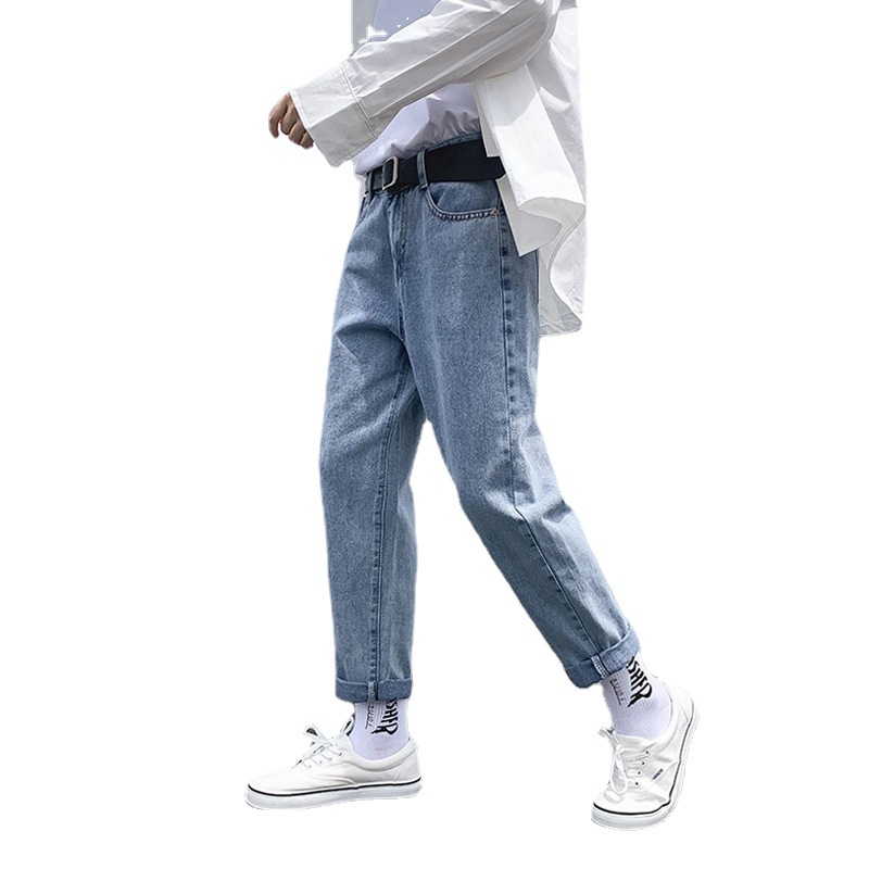 Picture of High waist jeans women's loose harem pants 2022autumn and winter casual straight slimming cropped radish daddy pants