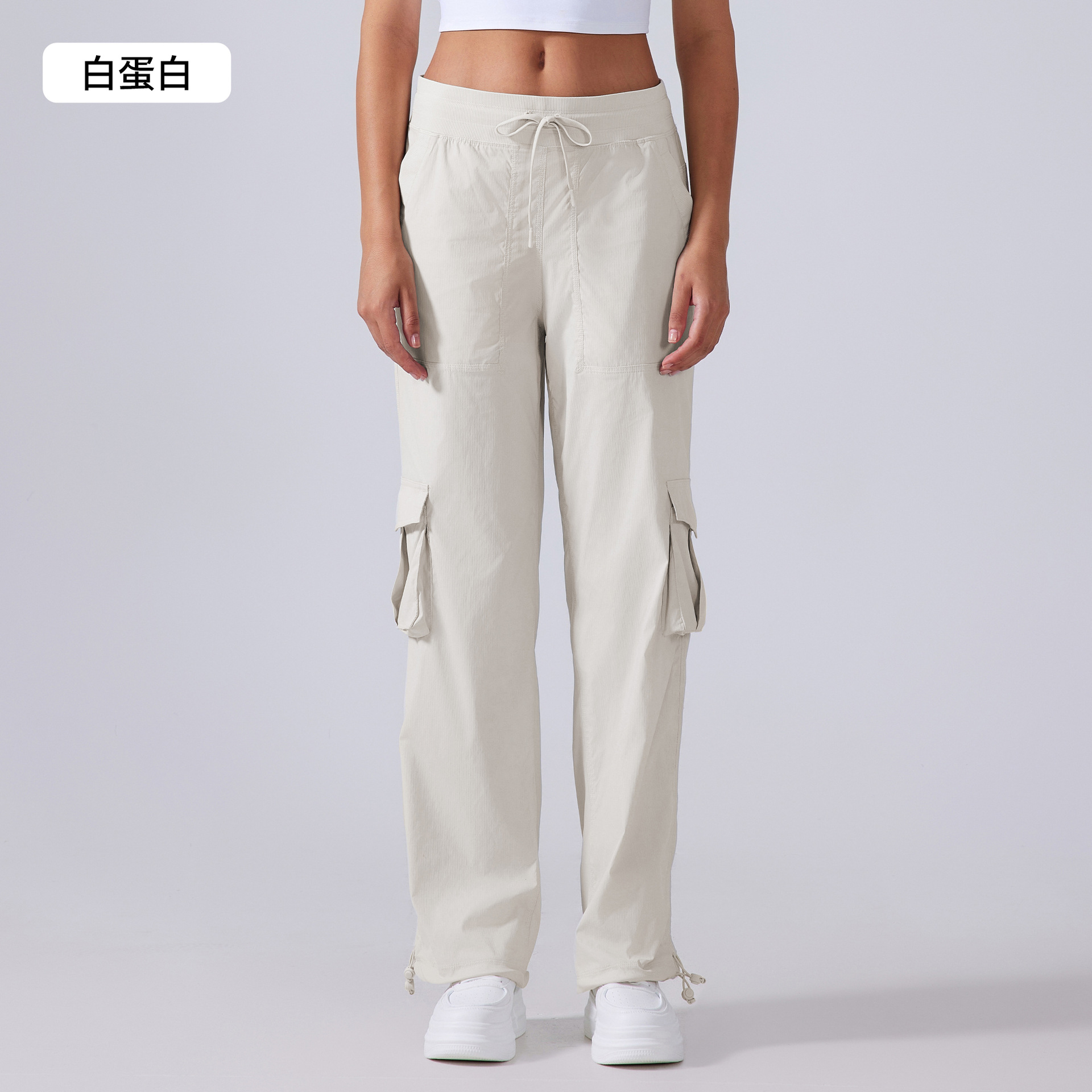 Picture of Casual Sports Pants Women's Loose Slimming Drawstring Two-Wear Quick-Drying Overalls Outdoor Running Fitness Pants D25001