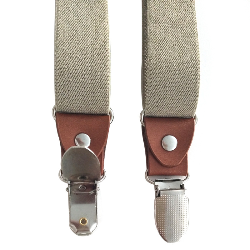 Picture of Cross-Border Supply 2.5cm Adult 4-Clip Elastic Suspenders Unisex Elastic Suspenders Set