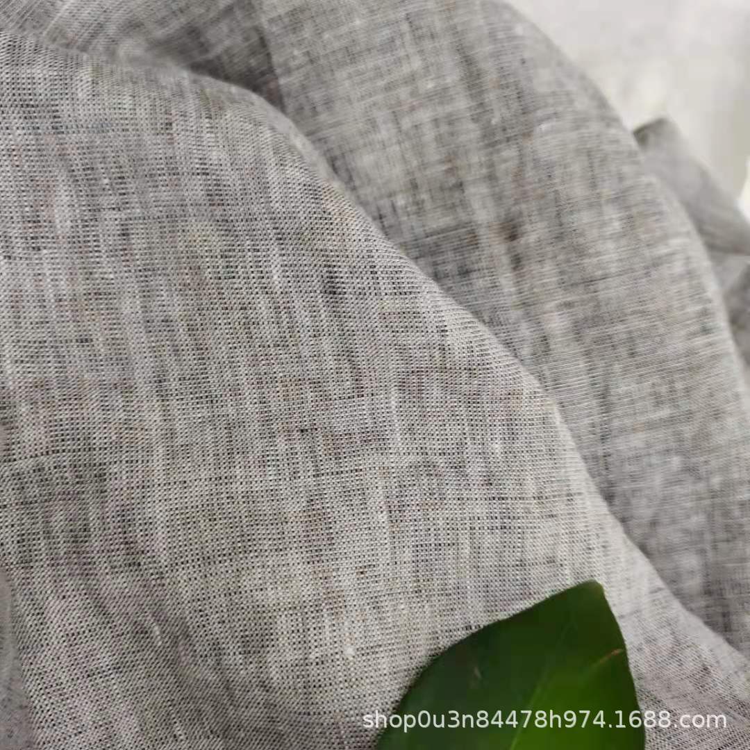 Pure Linen Color Spinning Extra Wide Fabric Color Spinning Enzyme Wash Curtain Linen Fabric Colorful Spinning Linen Fermented Wash Tablecloth