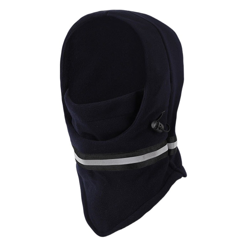 New Autumn and Winter Cycling Mask, Warm and Temperature-Locking, Outdoor Sports, Adjustable Hood, Night Cycling Safety Reflective Strip Hat