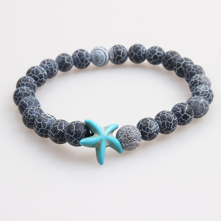 Picture of Zhou Lianfa 10 European and American Cross-border Bohemian Style Foreign Trade Starfish Tiger Eye Volcanic Stone Bracelet Summer Bracelet