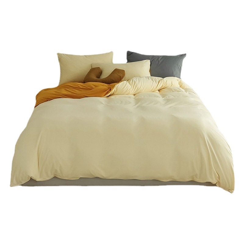 Baby-Grade Knitted Cotton Tianzhu Cotton Naked Sleeping Four-Piece Set for All Seasons Pure Cotton Bed Quilt Cover Bed Sheets