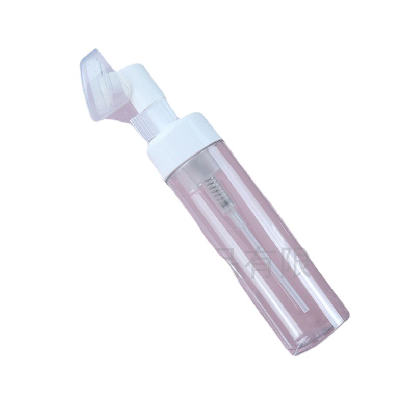 Kangyue in stock PET mousse foaming bottle sub-bottle silicone brush head transparent foam bottle cosmetic packaging material