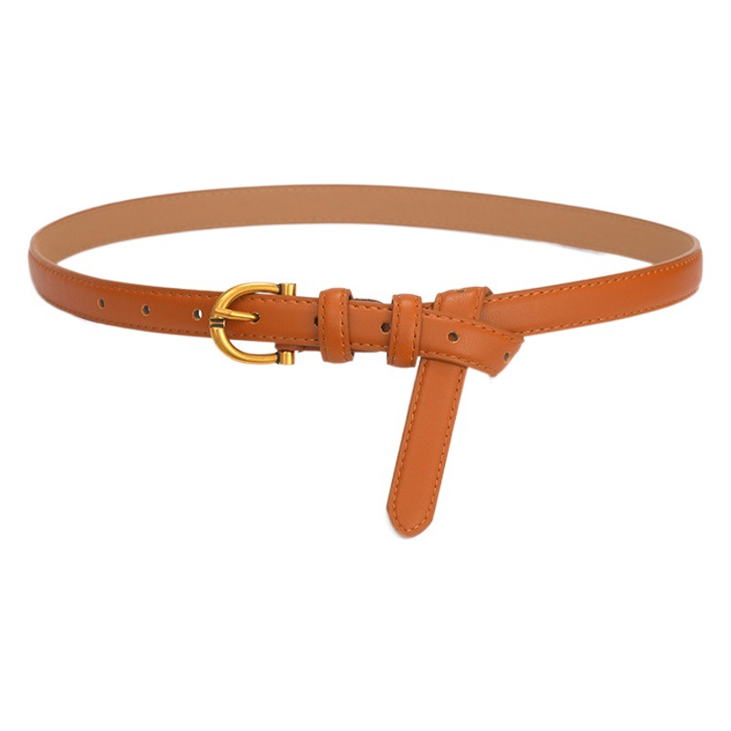 New Women's Belt PU Thin Belt Fashion Simple Collocation Casual Pants Summer Shorts Belt for Women