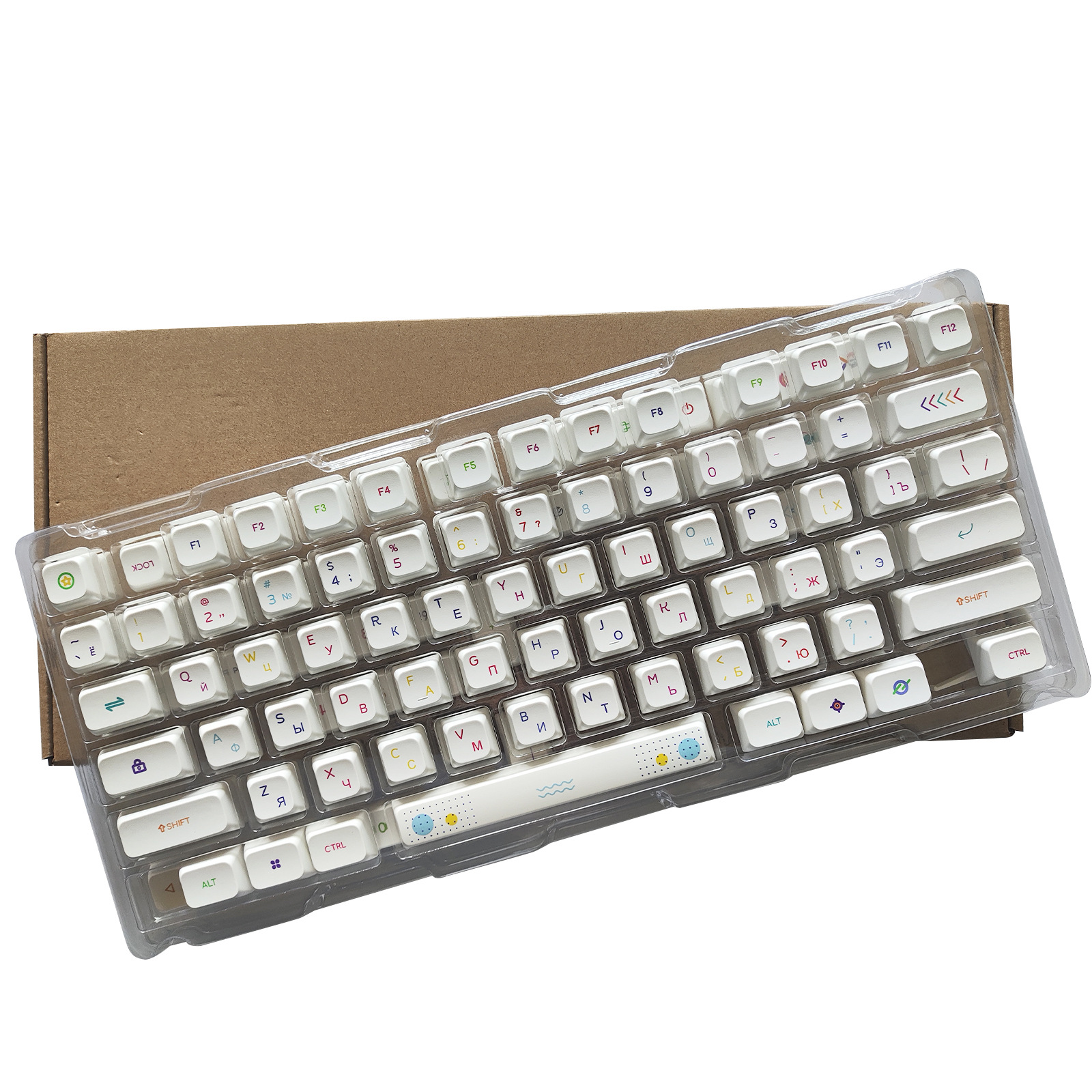 Picture of Factory Outlet Neon Theme XDA/Thai/English/Korean/127 Key Full Set of Thermal Sublimation Mechanical Keycap
