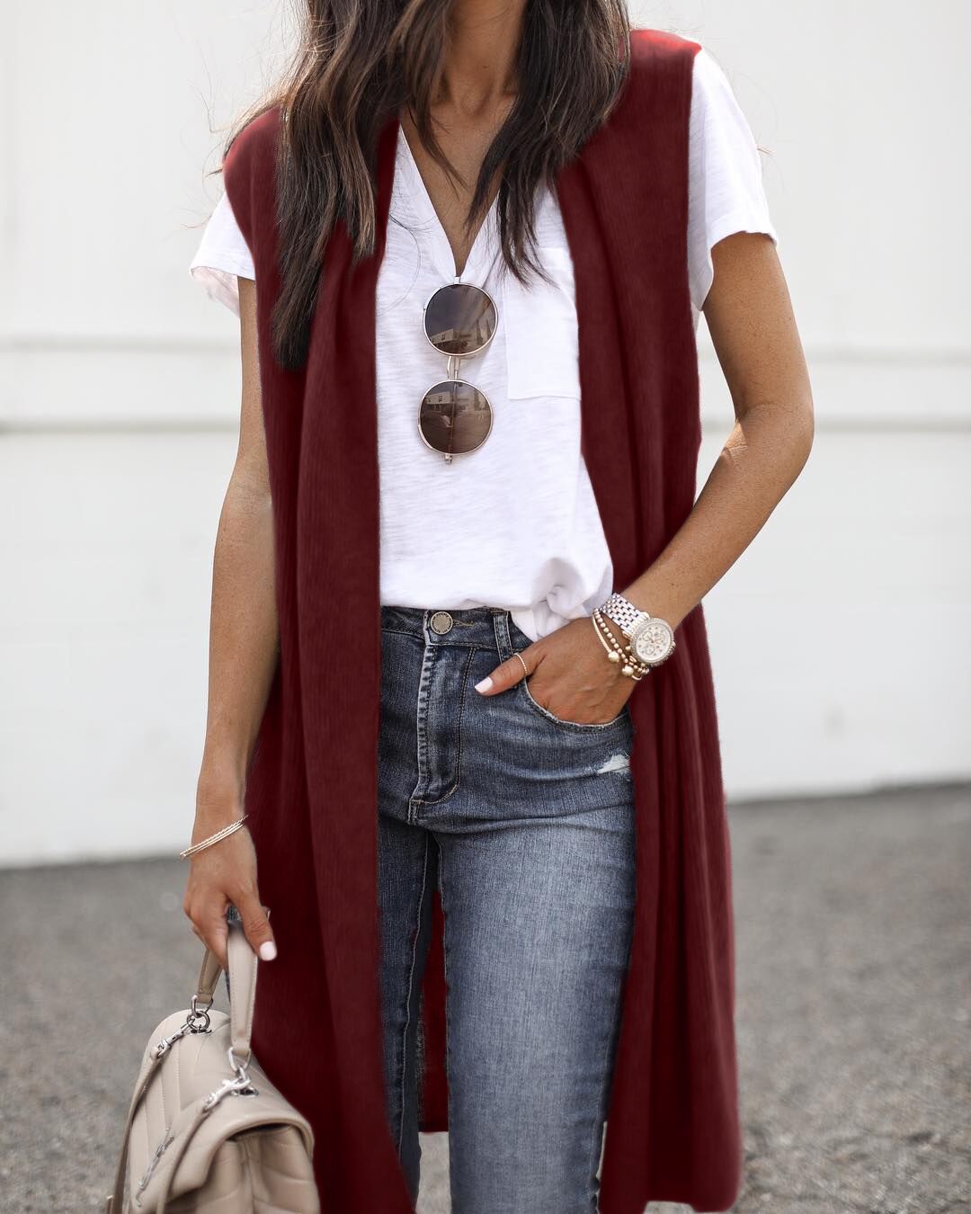 Picture of European and American 2023 Cross-border Amazon New Shoulder Cardigan eBay Fashion Trend Long Sleeveless Vest for Women