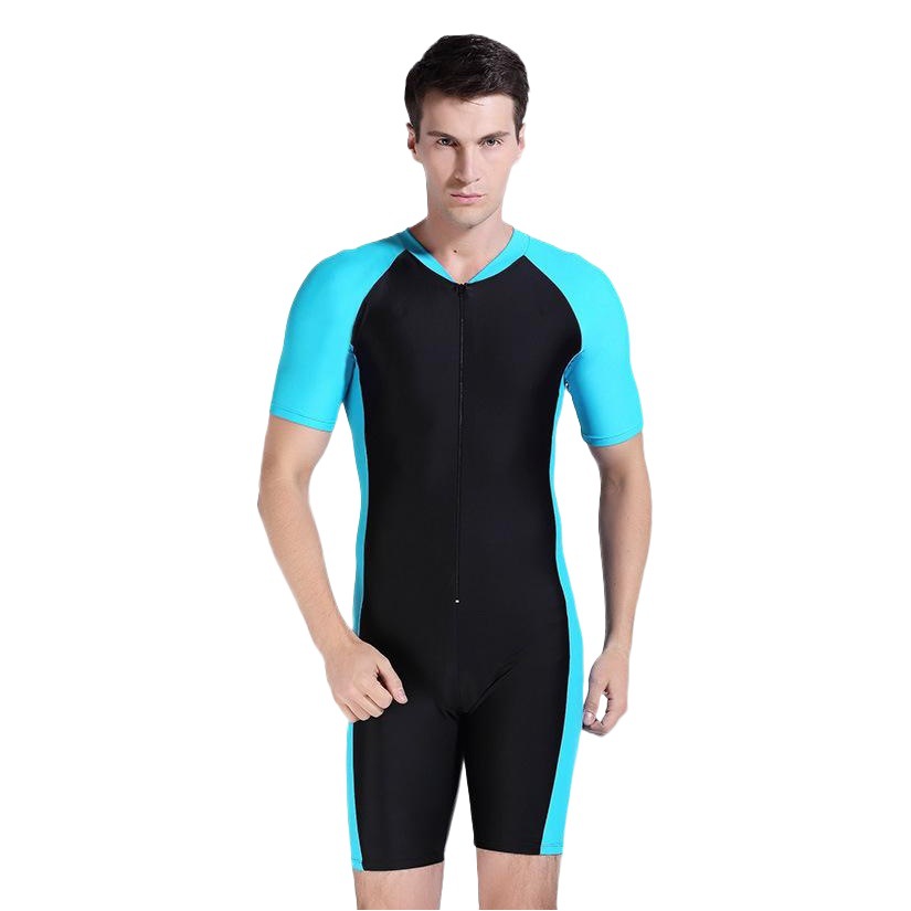 Shark Bart Short-Sleeved Wetsuit for Men and Women One-Piece Sun Protection Clothing European and American Popular Wetsuit Couple Swimsuit Women's Conservative