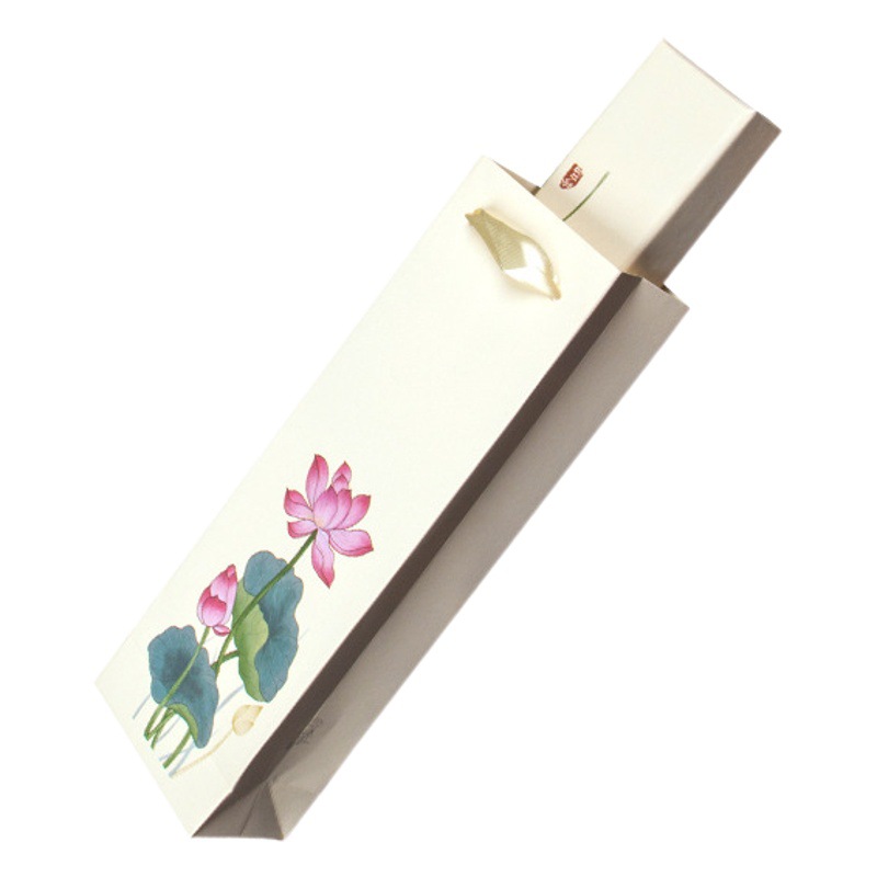 Internet Celebrant Vintage Antique Lotus Hairpin Box Chinese Style Jewelry Packaging Box Rectangular Necklace Box Gift Jewelry Box