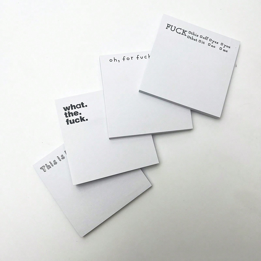 Four Funny Sticky Notes Funny Post-it Tearable Post-it Notes Cross-border New Products Available in Stock