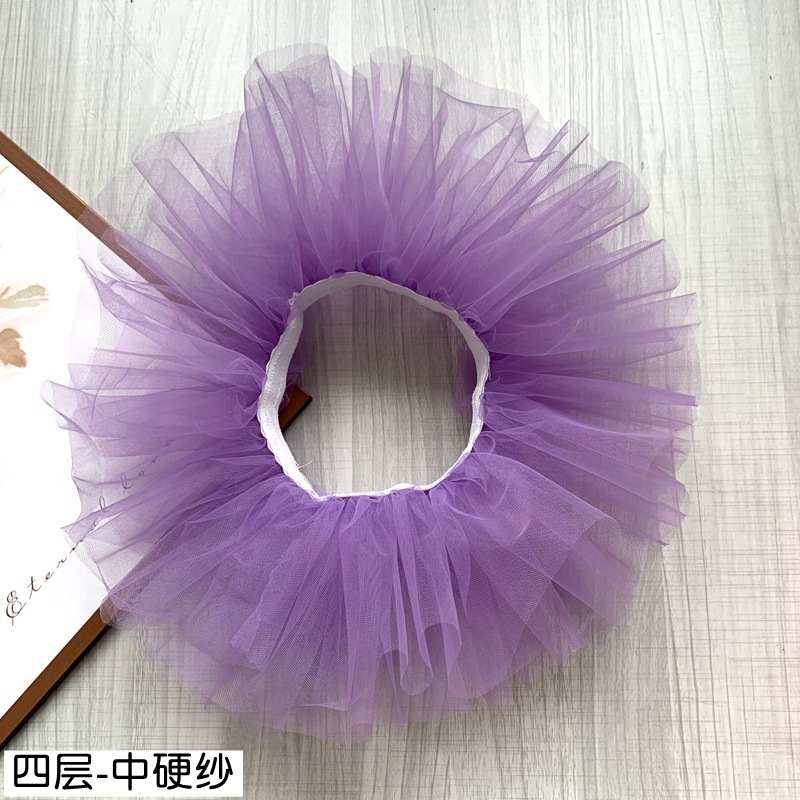Picture of Children's Dance gauze skirt female ballet pettiskirt half-length short mesh 61 performance skirt practice skirt White Black
