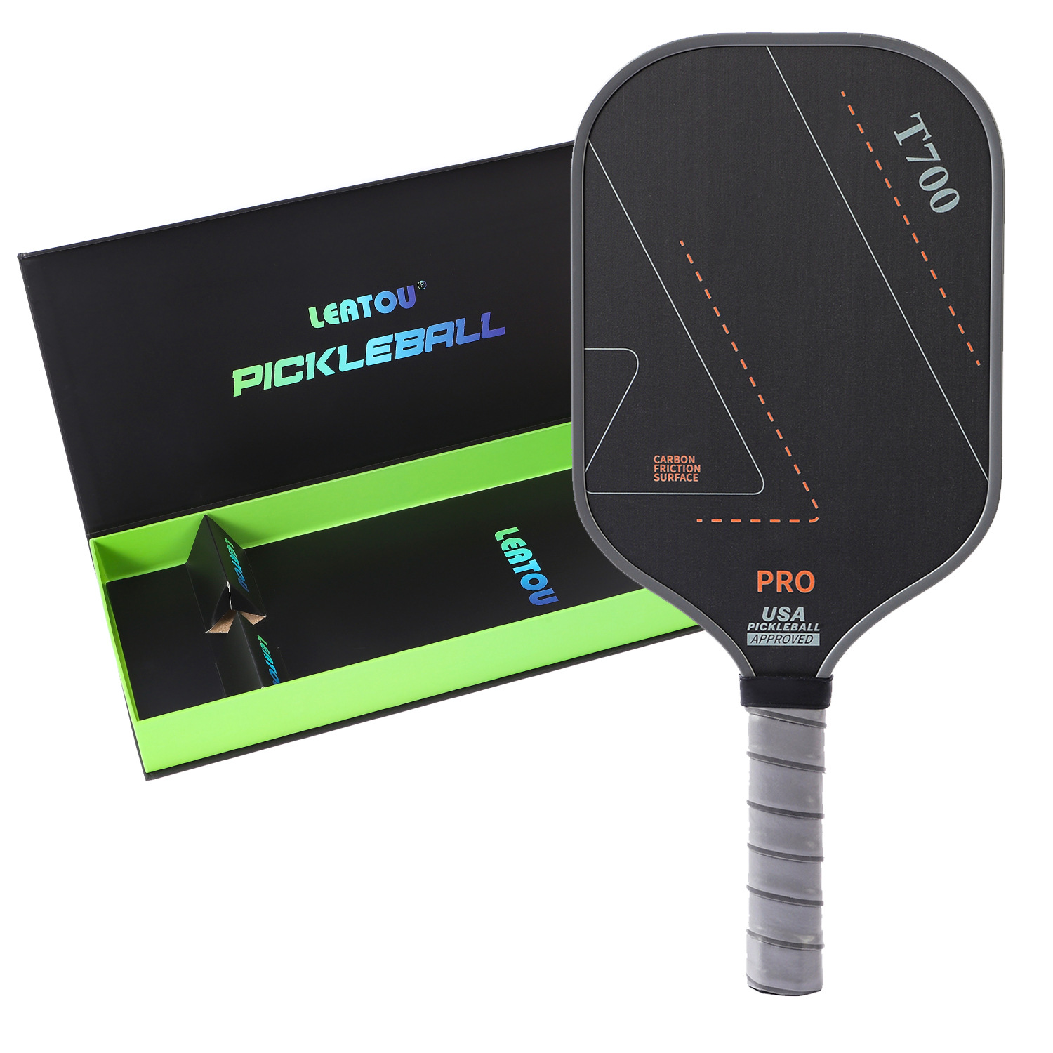 Professional Carbon Fiber T700 Pickleball Racket Cloth Texture Frosted Rough 16mm Classy Graphite Pp Inner Core Color Box