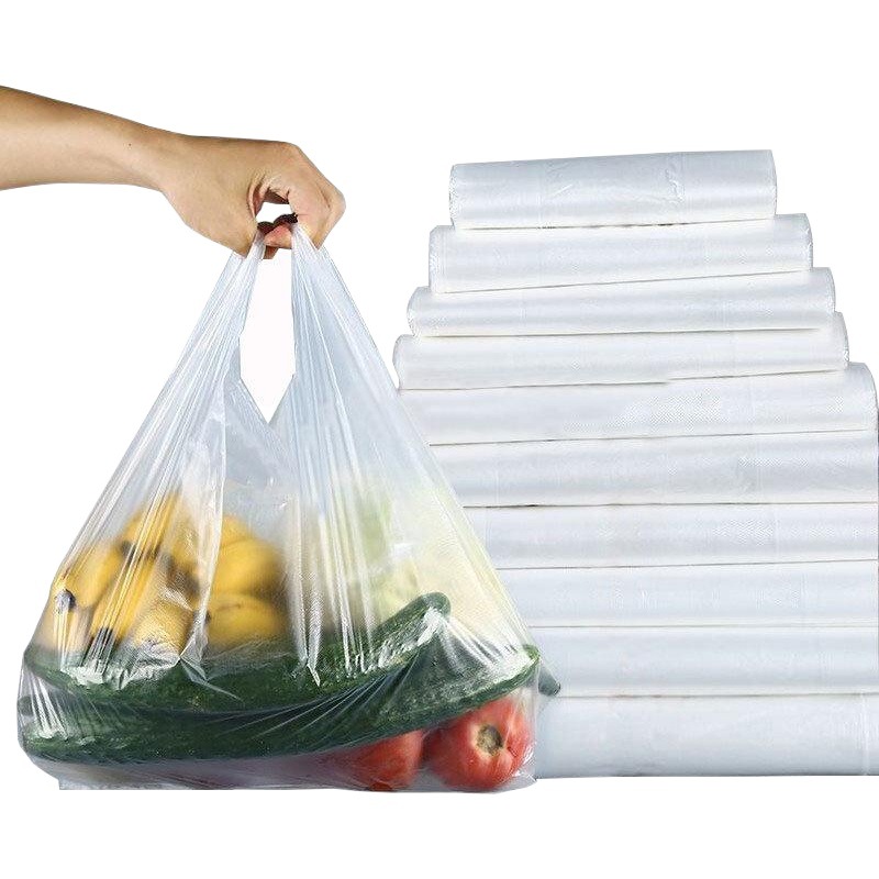 Thickened transparent vest plastic bag food grade convenient bag wholesale price supermarket shopping bag takeaway fruit packing bag