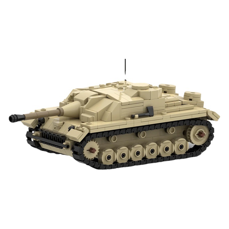Compatible with Lego MOC-162438 World War II StuGIII self-propelled assault gun tank model assembling building blocks toy