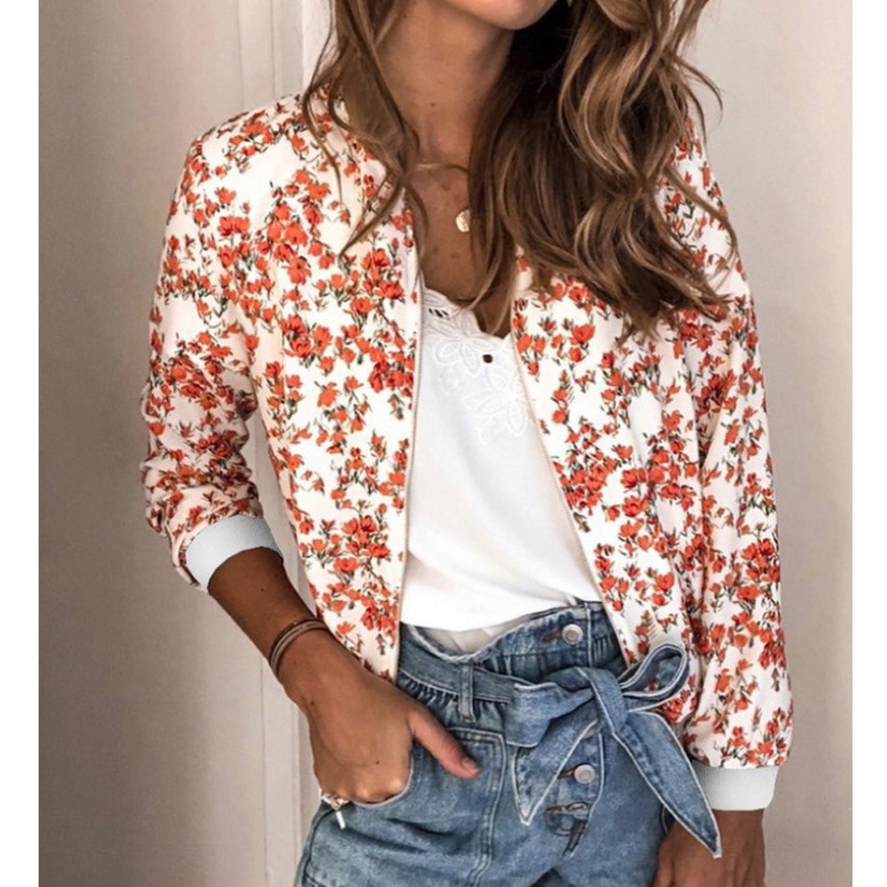 Picture of ebay AliExpress wish2023 Spring and Autumn New Fashion Printed European and American Zipper Winter Long Sleeve Coat Women's Jacket