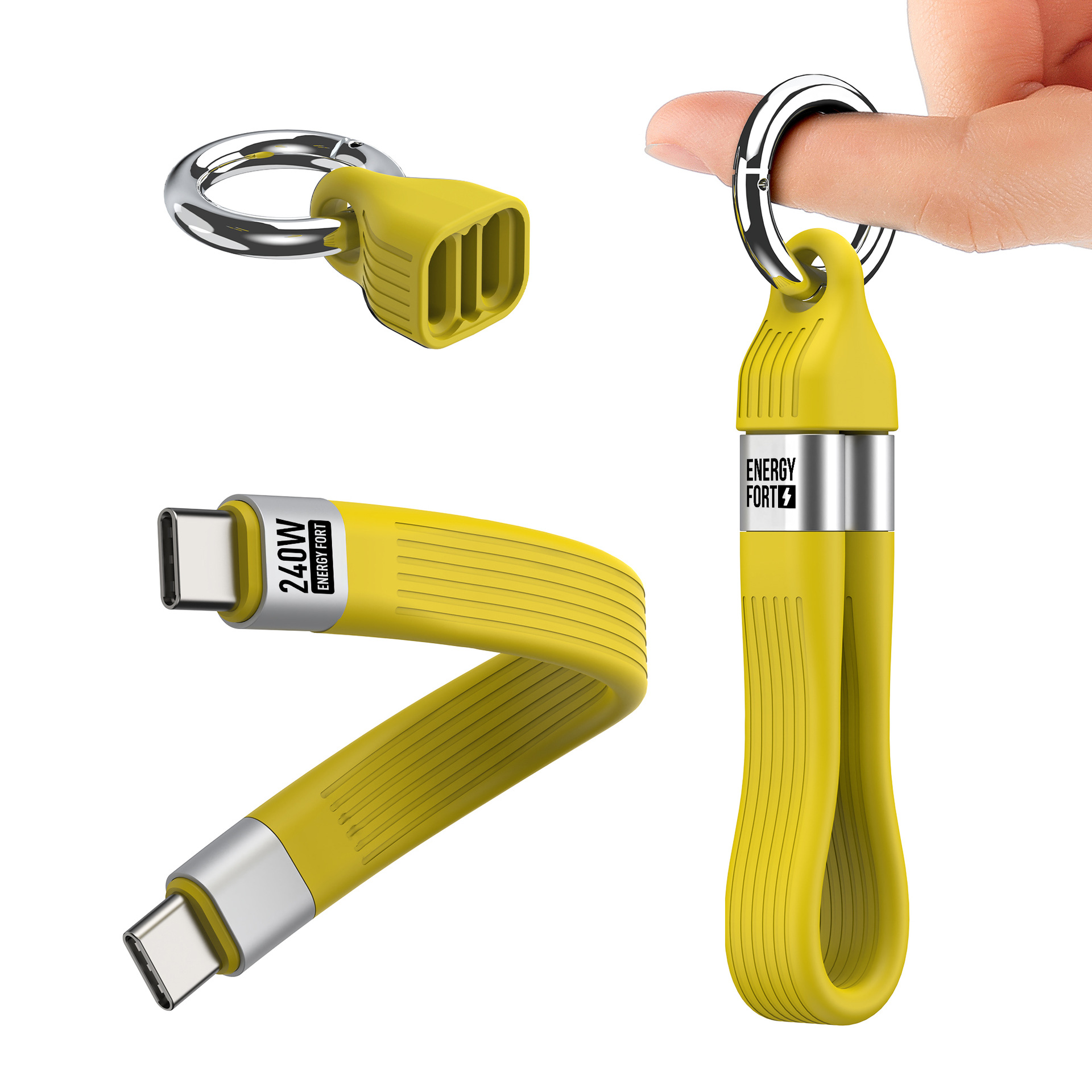 Picture of Spot Usb3.0 Flat Cable Data Cable 240W Fast Charge 8K@60Hz 40Gb High Speed Transmission C-C Data Cable Thunder