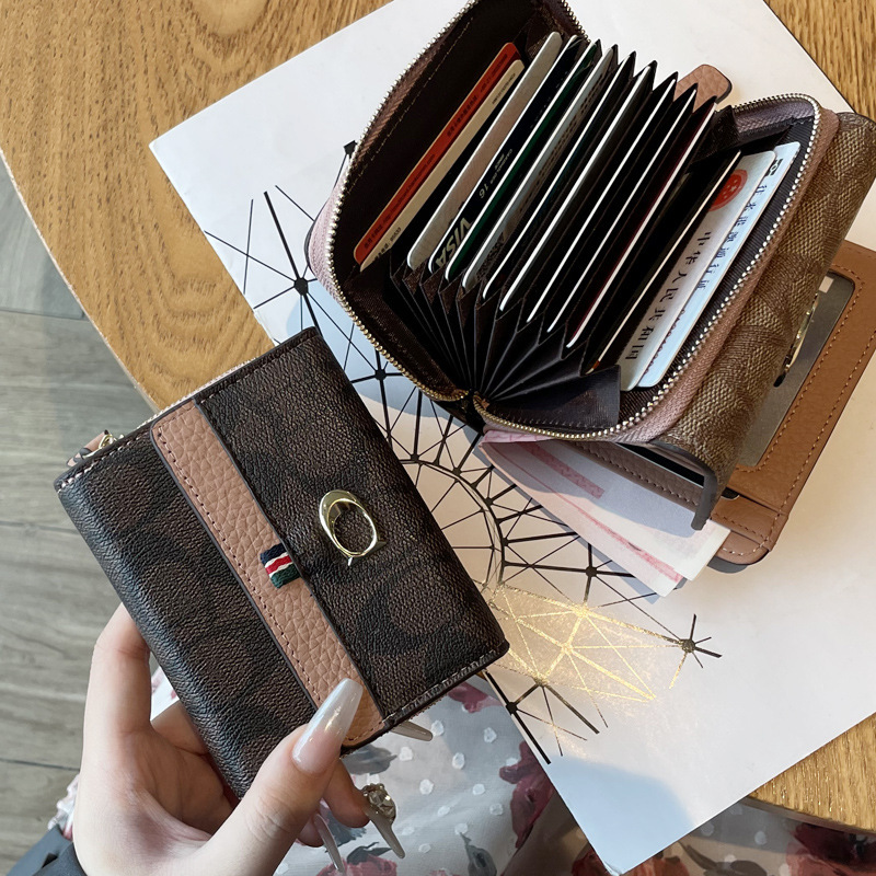 Exquisite high-end niche design women's wallet 2024 new multi-card large-capacity integrated dual-purpose wallet card bag