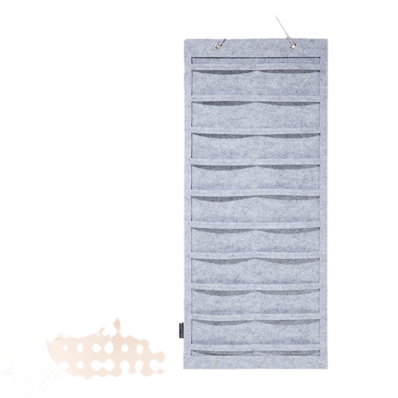 Picture of Hair Clip Display Claw Clip Organize Storage Box Storage Bag Wall Hanging Headwear Storage Bag Felt Hair Clip Storage