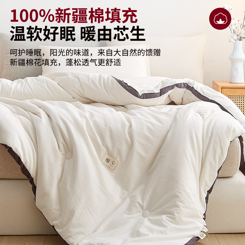 Picture of Xinjiang Pure Cotton Quilt Winter Quilt Thickeneded Warm Cotton Quilt Core All Year Round Autumn and Winter Cotton Batting Single and Double Spring & Fall Quilt