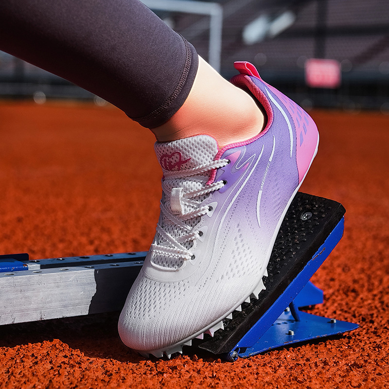Cross-border track and field shoes 2025 new boys and girls children youth competition track and field eight nails running spikes sports running shoes