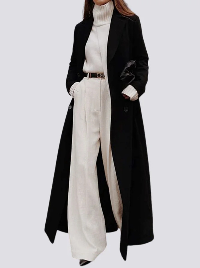 Picture of 2025 autumn and winter Europe and the United States cross-border women's clothing Amazon casual long solid color warm woolen coat coat