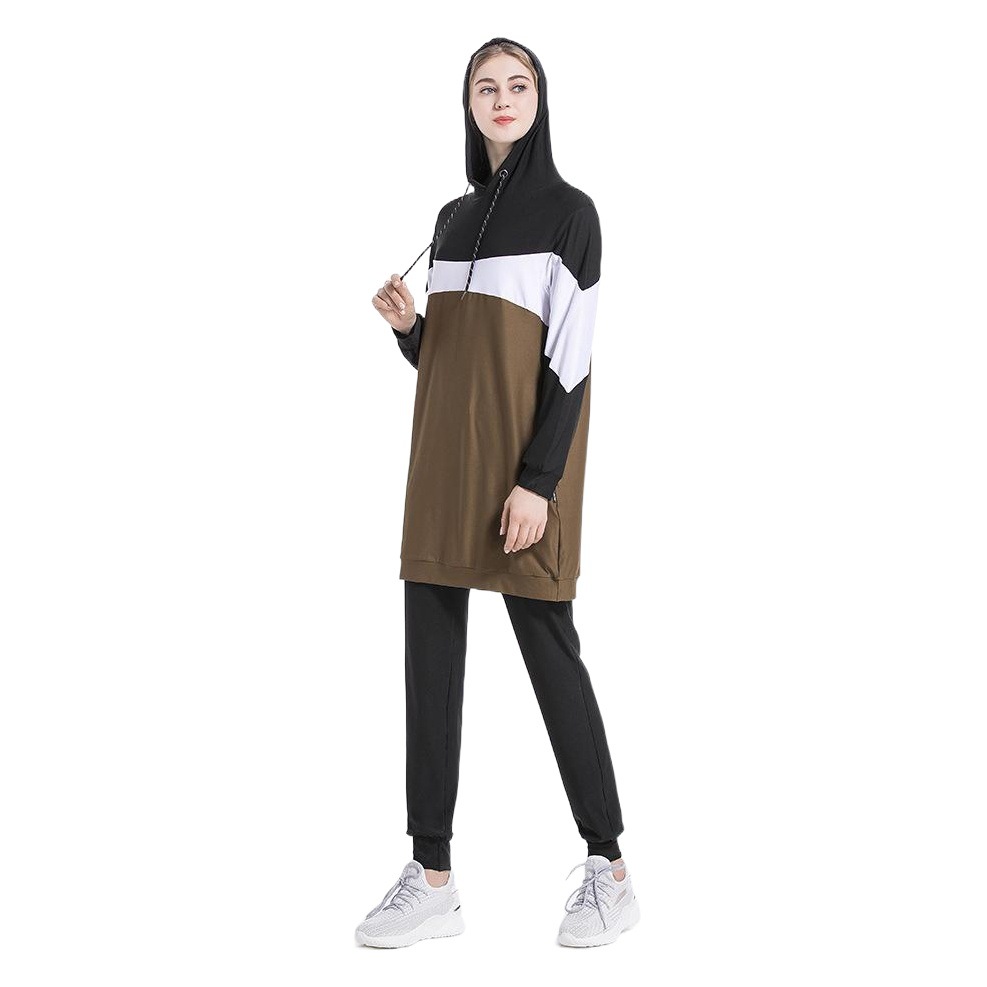 New Middle Eastern Arab Hui Women's Sportswear Casual Wear Hooded Two-Piece Suit Y017