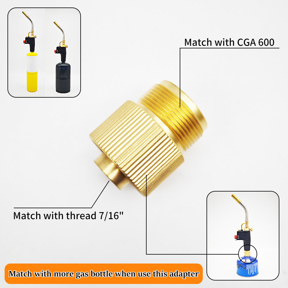 Outdoor Gas Tank Adapter Cga600 Adapter 7/16Z Adapter Mapp Adapter North American Gas Tank Converter
